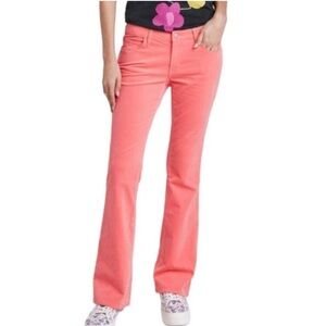 🔺WILD FABLE Women's Pink Low Rise Regular Fit Flare Leg Corduroy Pants🔺